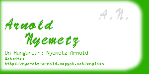 arnold nyemetz business card